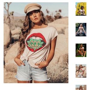 Life clothing company lotus kiss tee